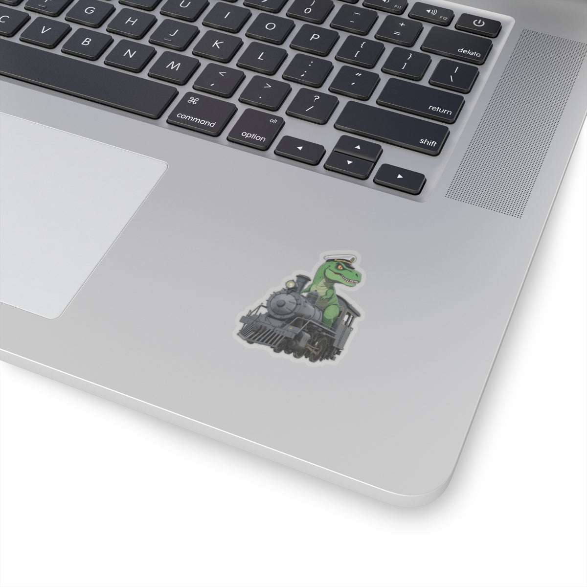 Dinosaur on a Train Stickers Printify