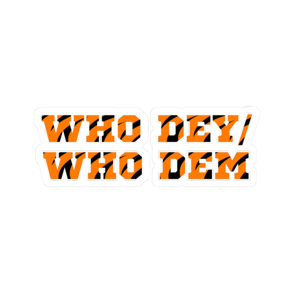 Nonbinary Cincinnati Bengals Parody Sticker Printify