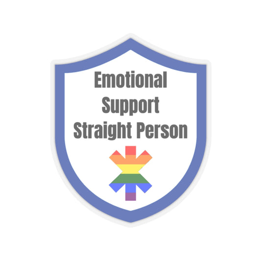 Emotional Support Straight Person Stickers Printify