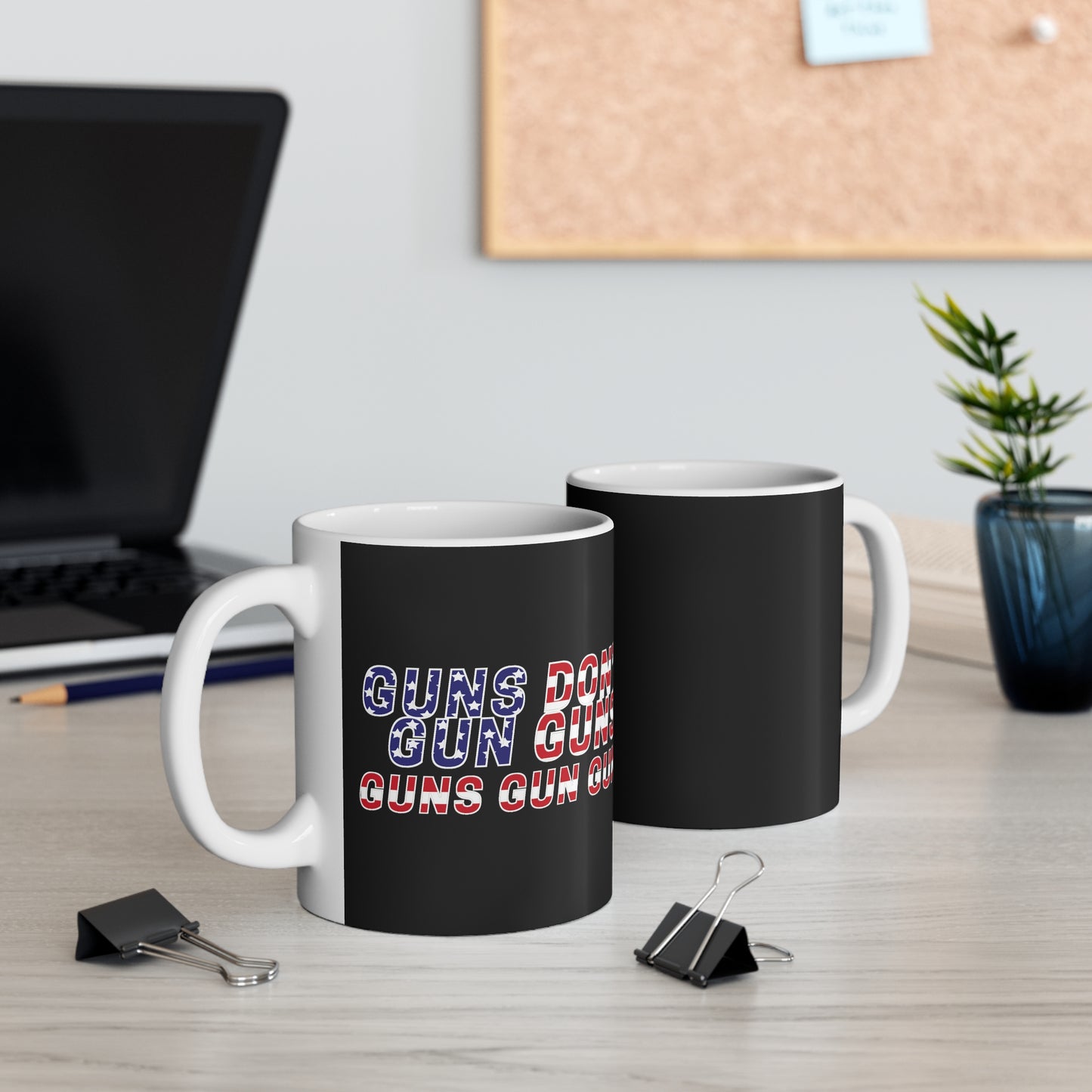 Guns Guns Guns Mug 11oz - Black