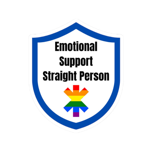 Emotional Support Straight Person Stickers Printify