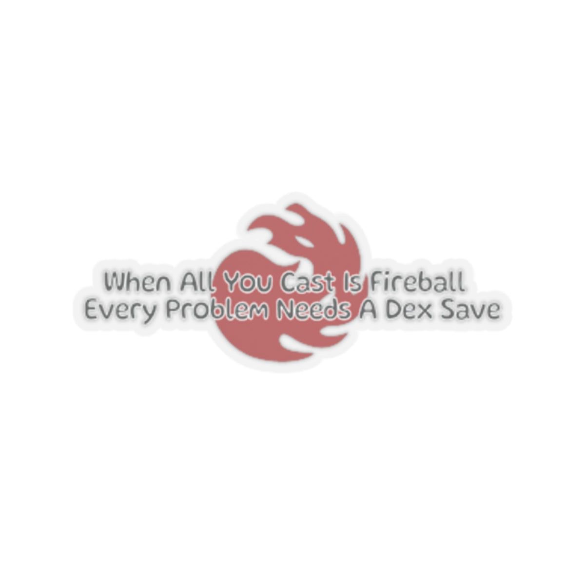 DnD Fireball Sticker