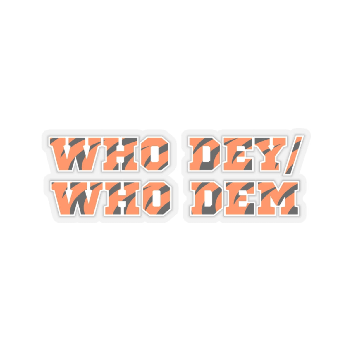 Nonbinary Cincinnati Bengals Parody Sticker Printify