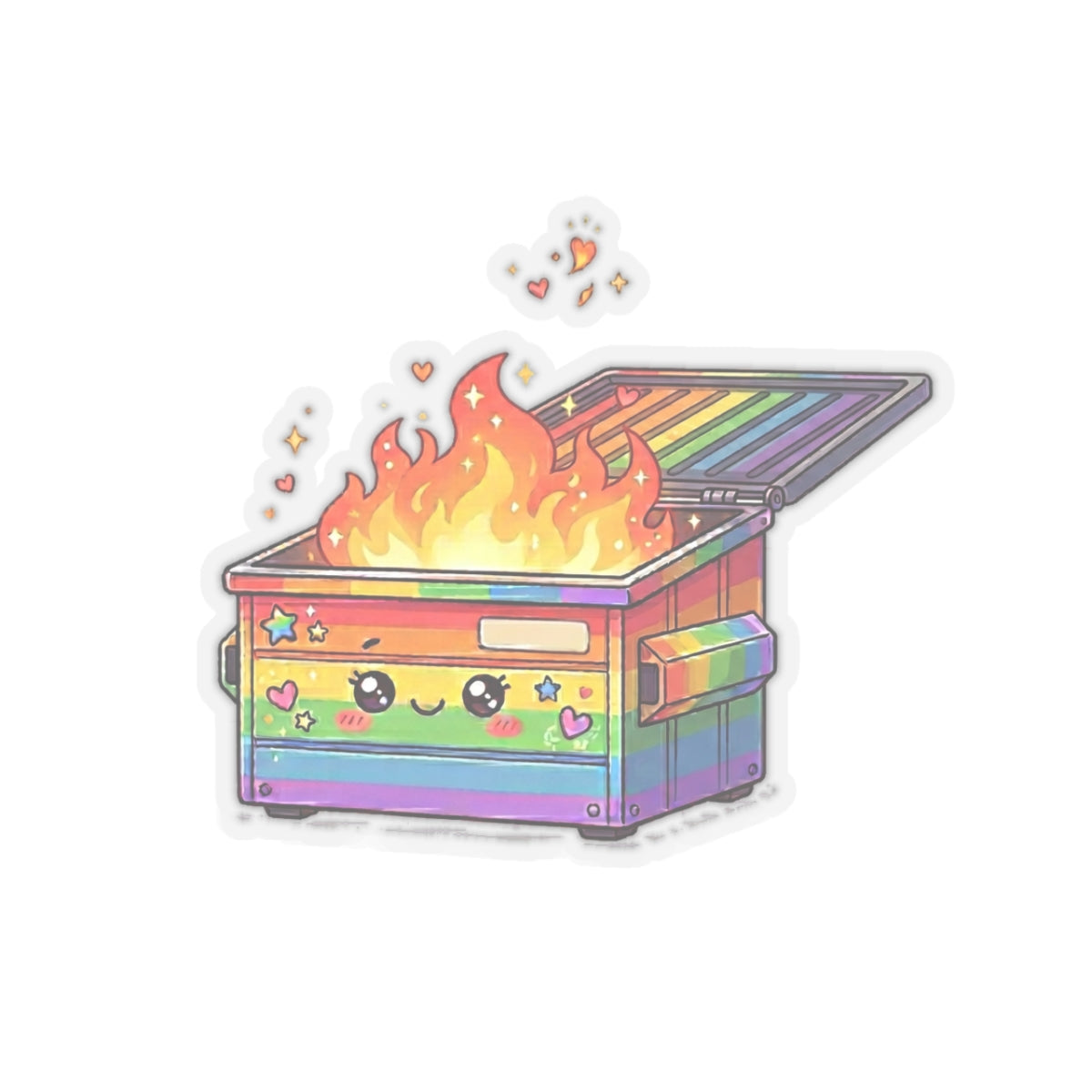 Rainbow Dumpster Fire Sticker