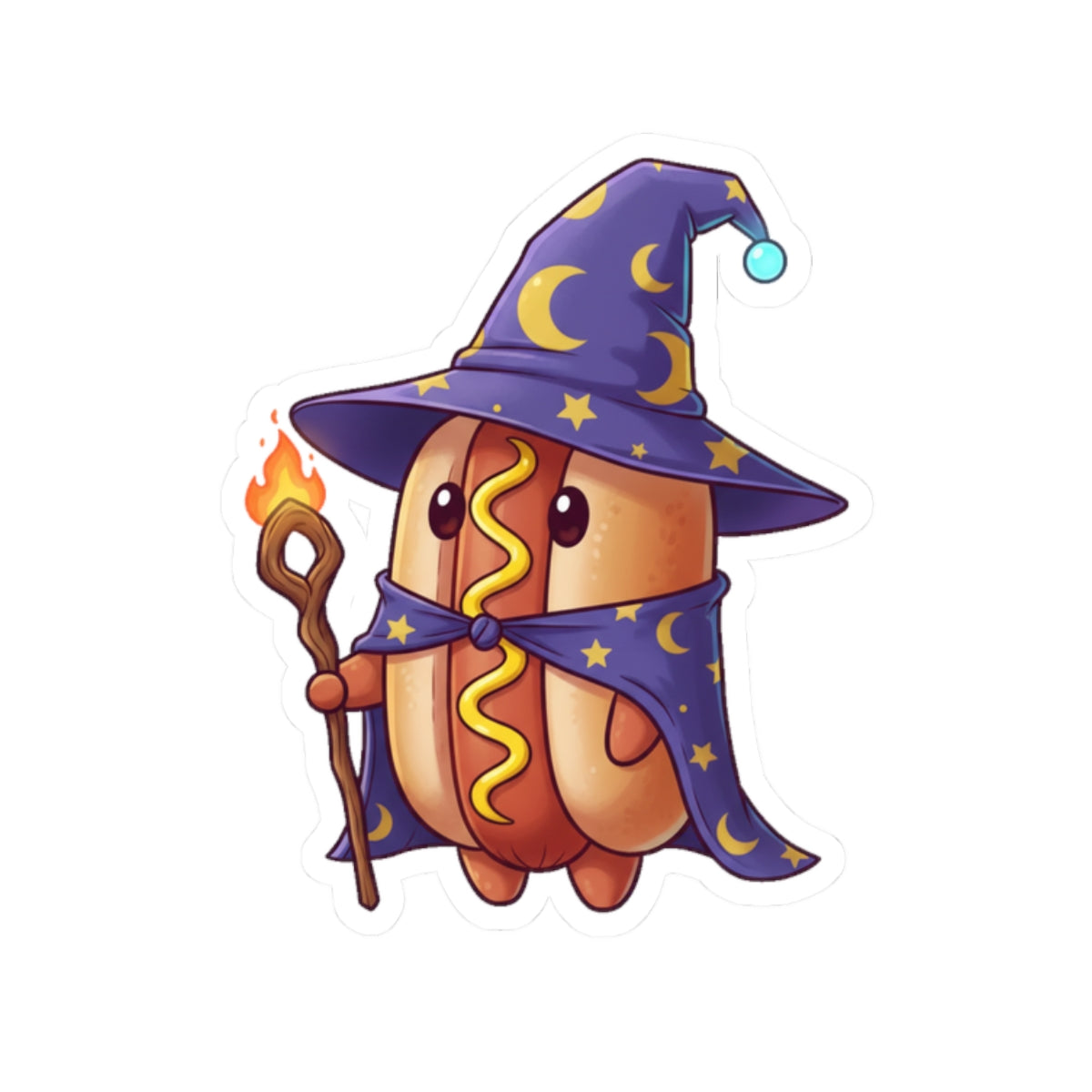 Hot Dog Wizard Sticker