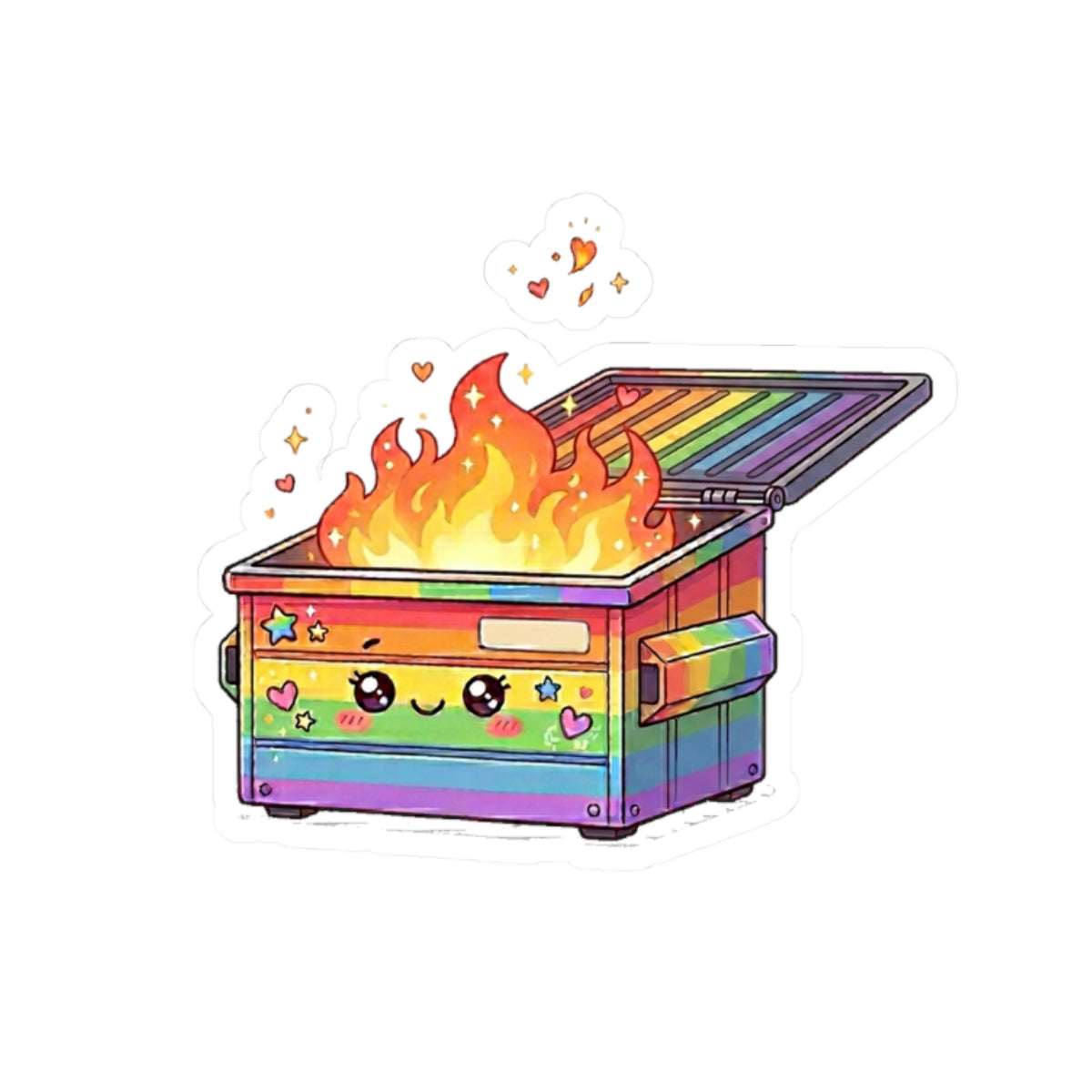 Rainbow Dumpster Fire Sticker
