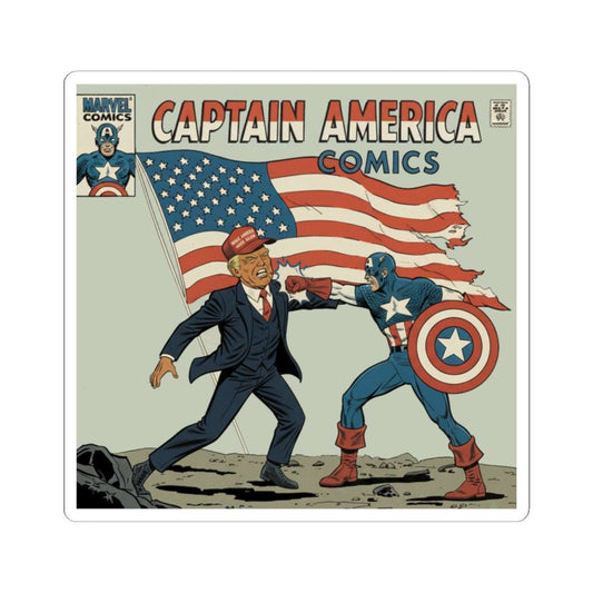 Parody Captain America Sticker Printify