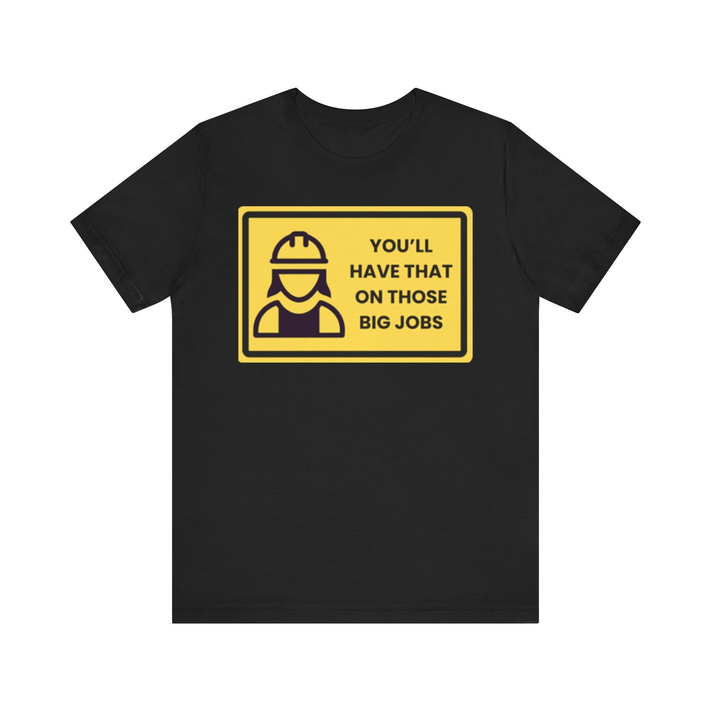 black funny construction worker graphic tee