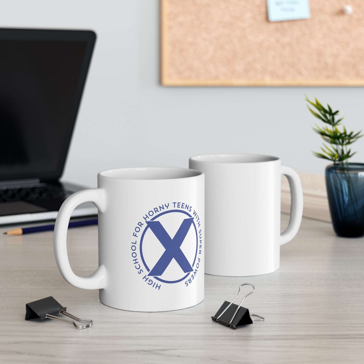 white funny marvel superhero x-men parody coffee mug 110z