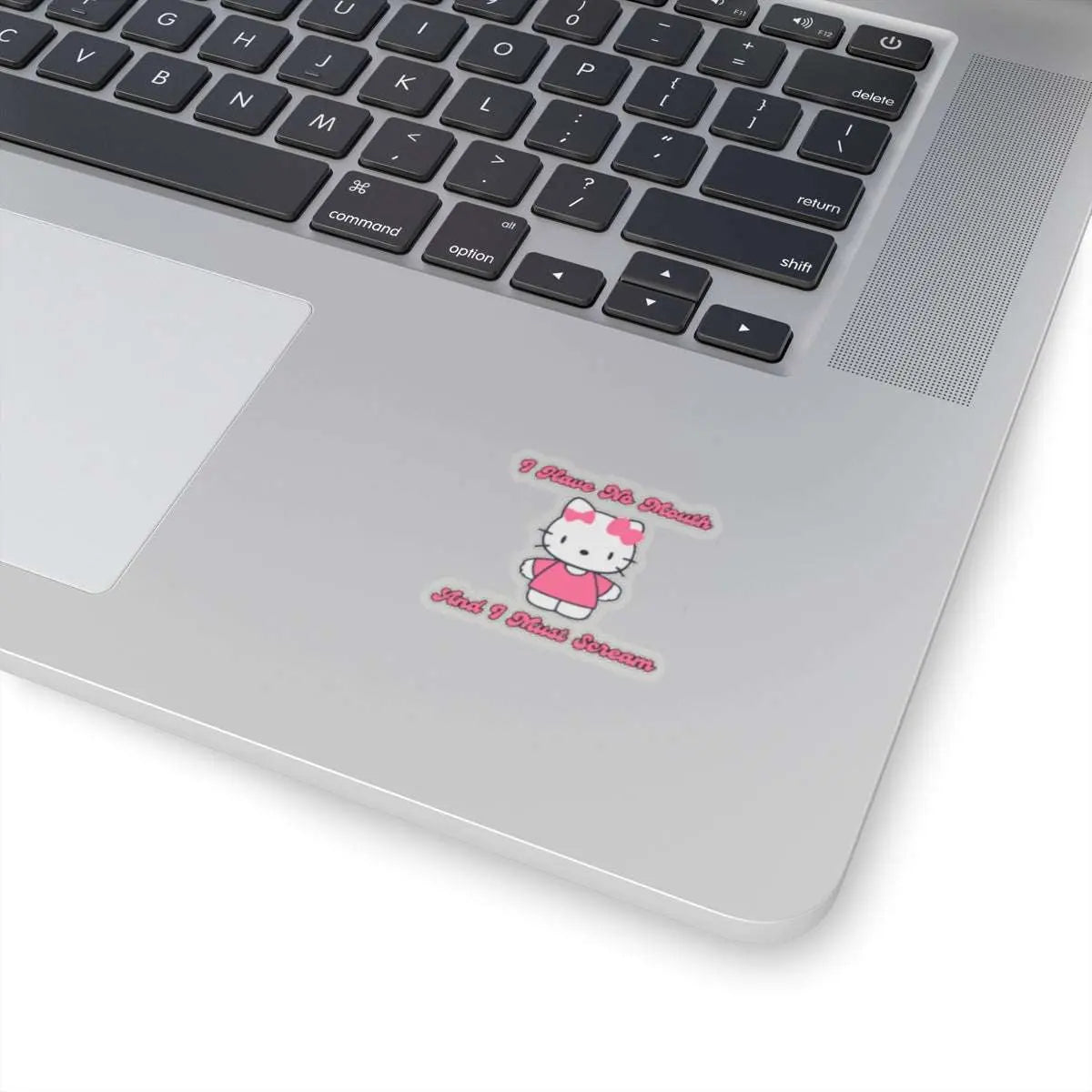 Hello Kitty has no mouth but she must scream in existential horror
